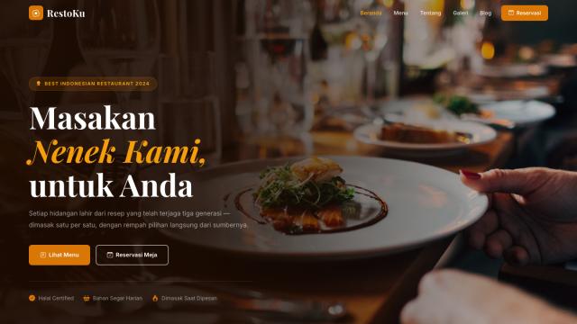 RestoKu – Template Restoran & Kafe