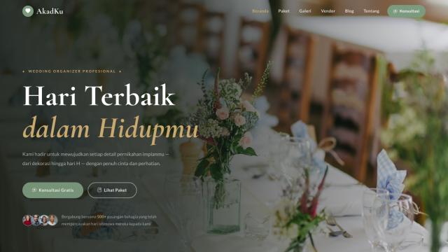 AkadKu – Template Wedding Organizer