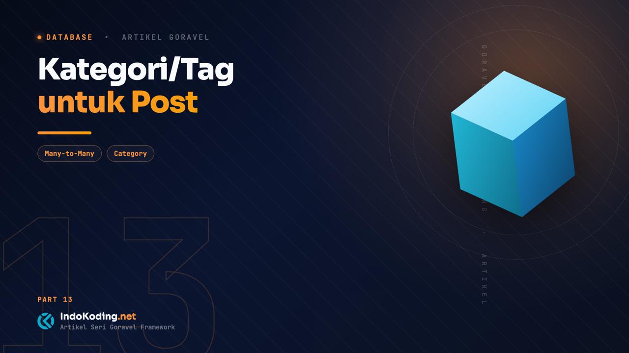 Part 13 - Kategori/Tag untuk Post