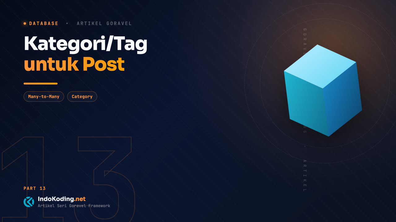 Part 13 - Kategori/Tag untuk Post