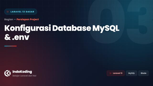Konfigurasi Database MySQL & .env di Laravel Herd