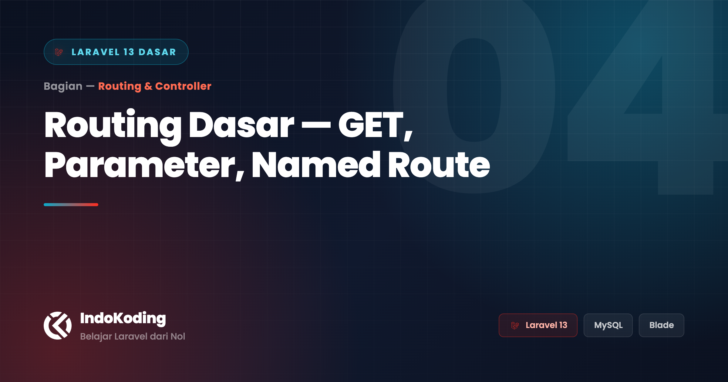 Routing Dasar di Laravel 13 — GET, Route Parameter, dan Named Route