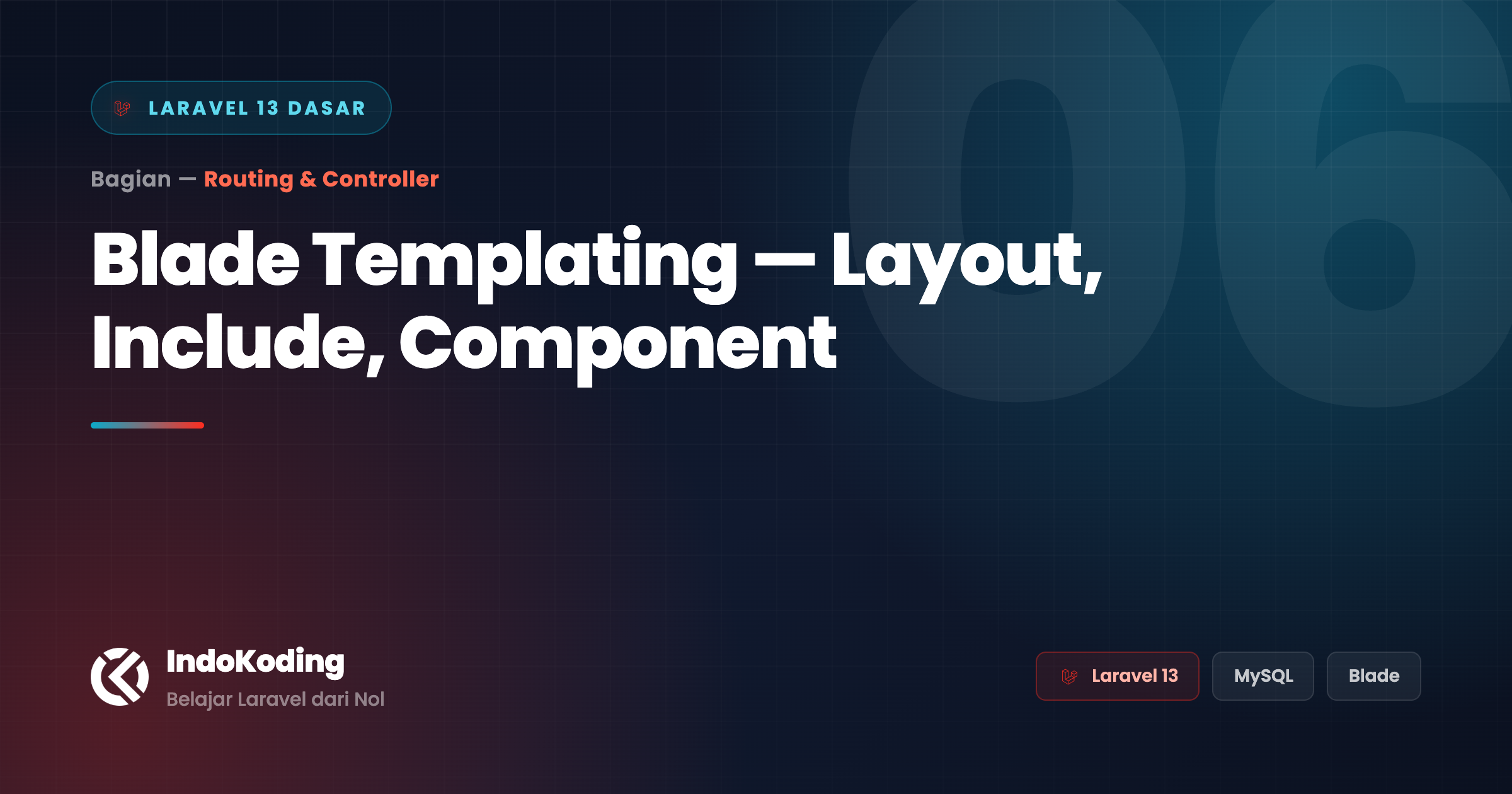 Blade Templating Dasar — Layout, Include, dan Component