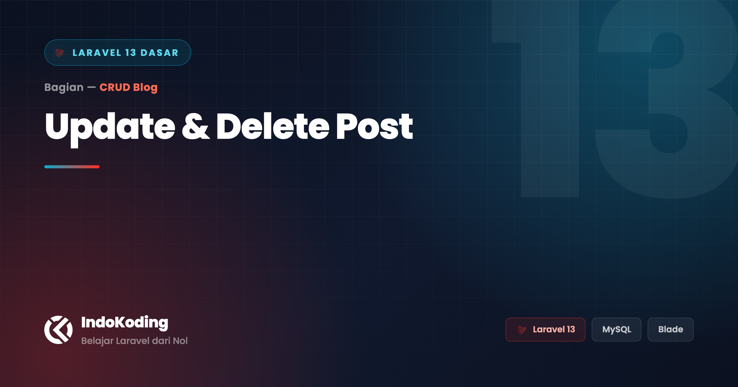 Update dan Delete Post — Melengkapi CRUD