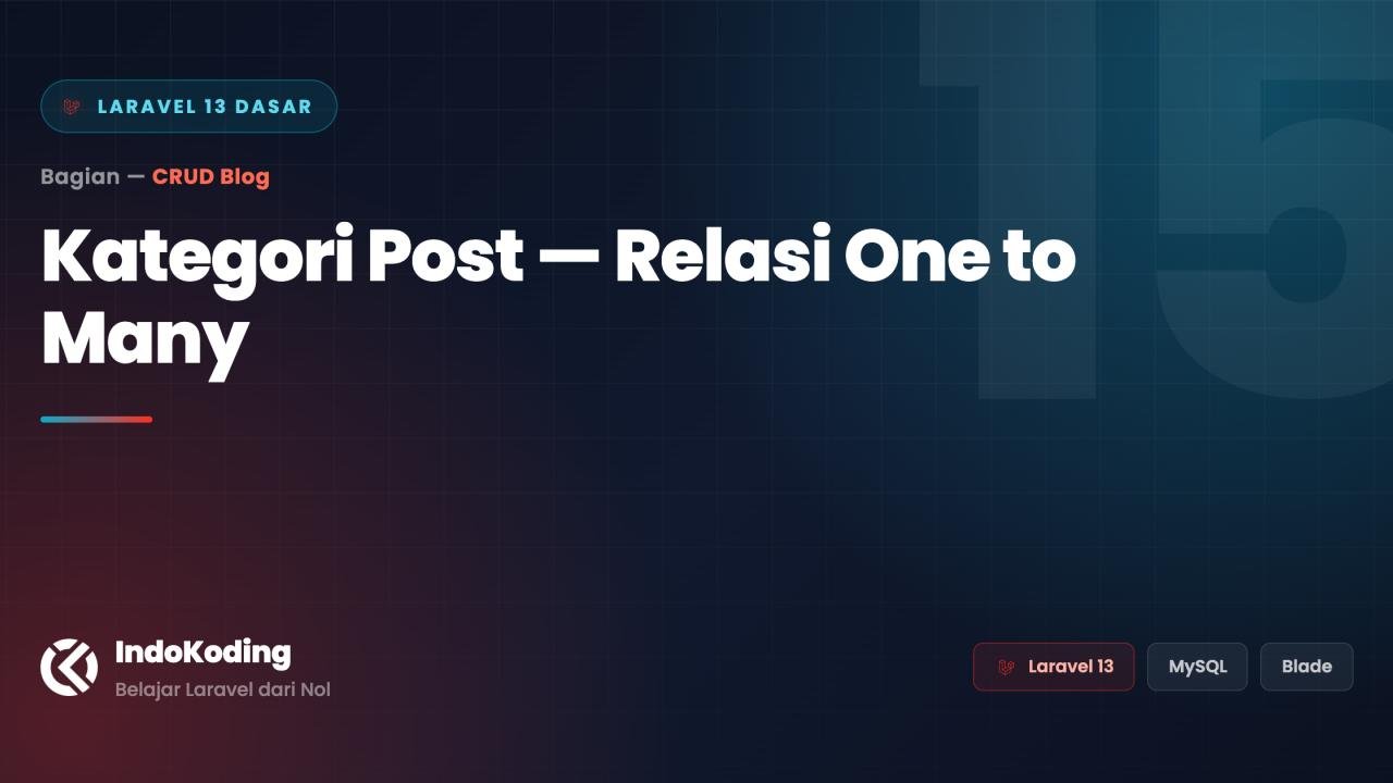 Kategori Post — Membuktikan Relasi One to Many Secara Nyata