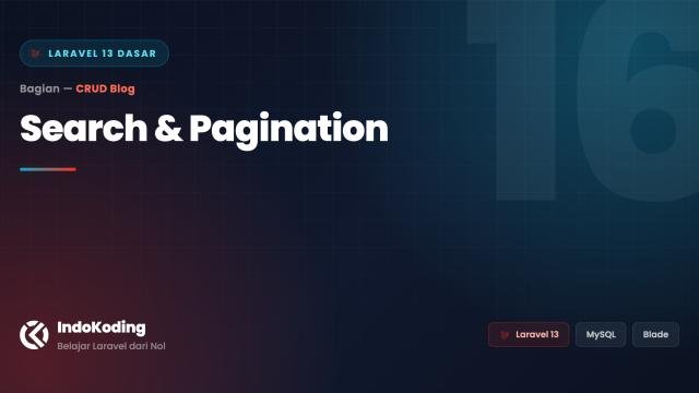 Search dan Pagination di Laravel — Tanpa JavaScript