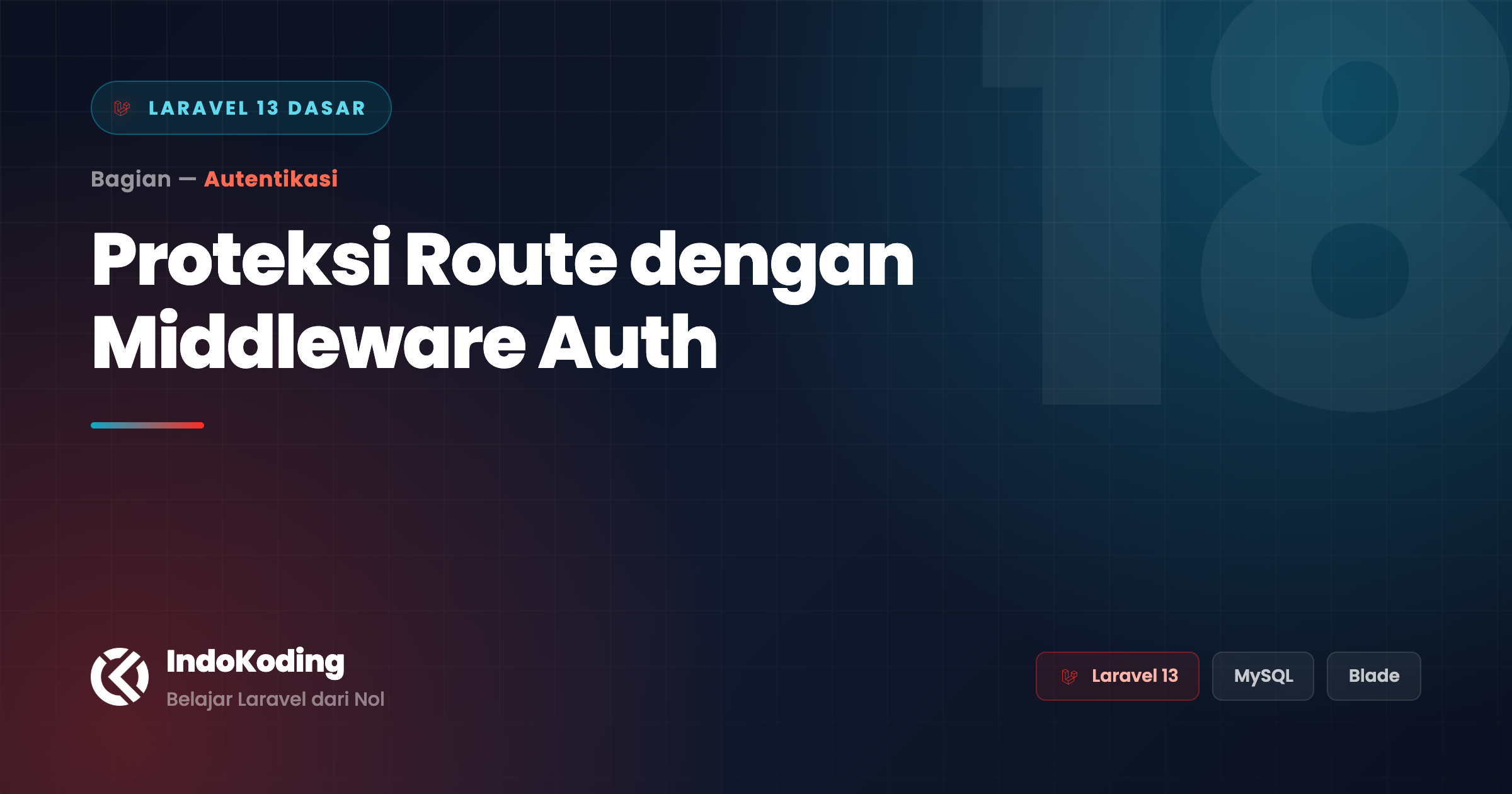 Melindungi Route dengan Middleware Auth