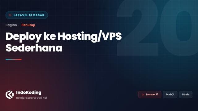 Deploy Laravel 13 ke VPS — Nginx, SSL, dan Optimasi Production