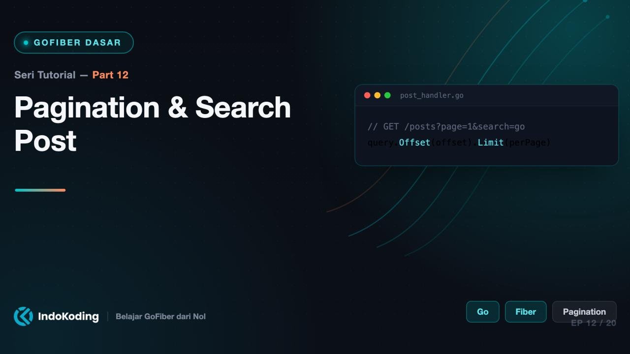 Part 12 - Pagination & Search Post