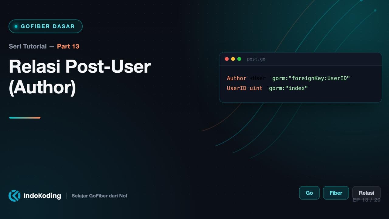 Part 13 - Relasi Post-User (Author)