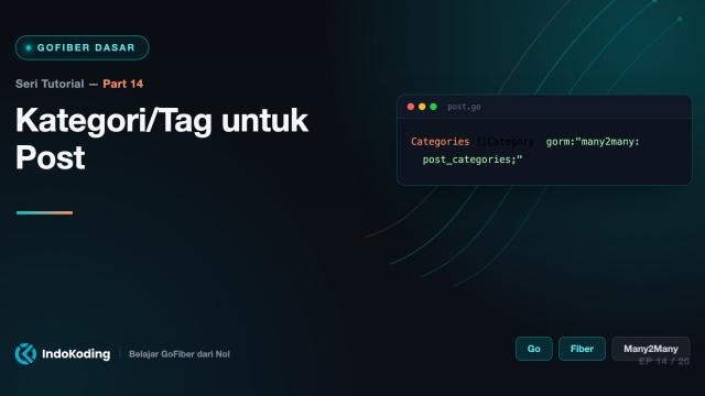 Part 14 - Kategori/Tag untuk Post