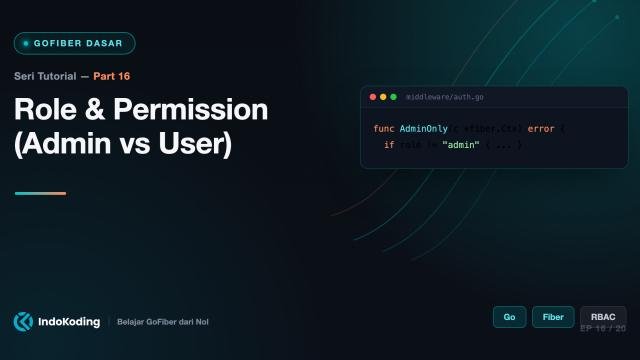 Part 16 - Role & Permission (Admin vs User)