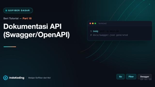 Part 18 - Dokumentasi API (Swagger/OpenAPI)