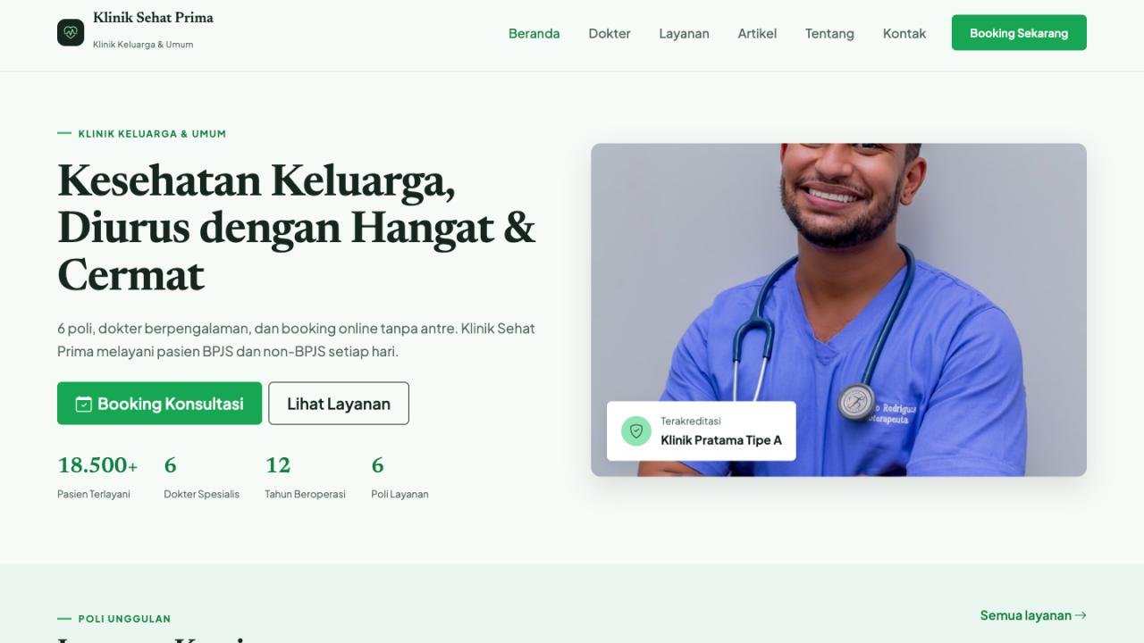 Klinikku – Template Klinik/Praktik Dokter