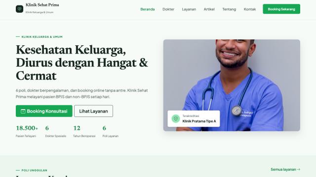 Klinikku – Template Klinik/Praktik Dokter