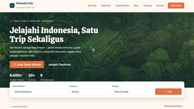Wisataku – Template Travel Agent & Open Trip