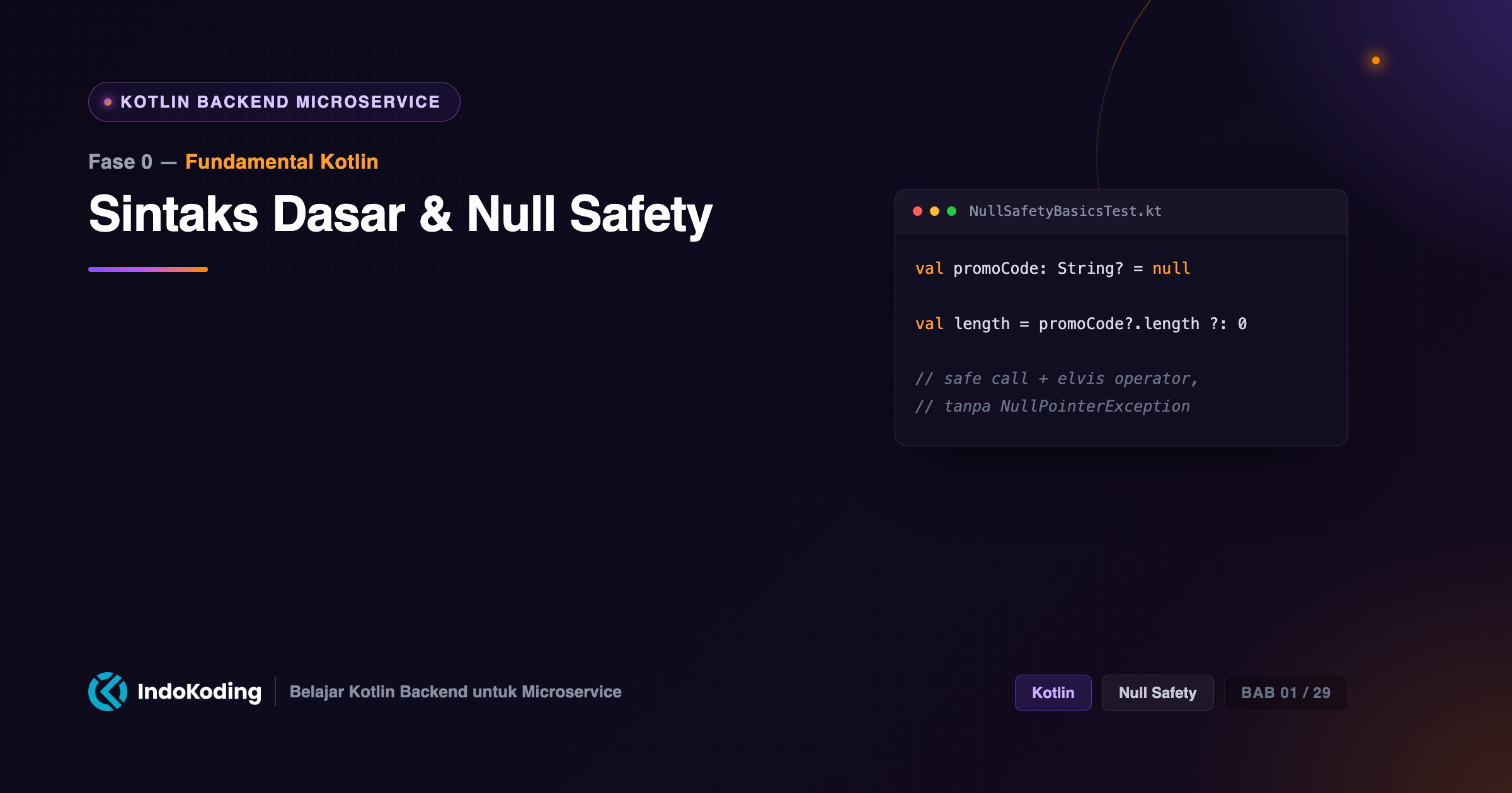 Sintaks Dasar & Null Safety di Kotlin