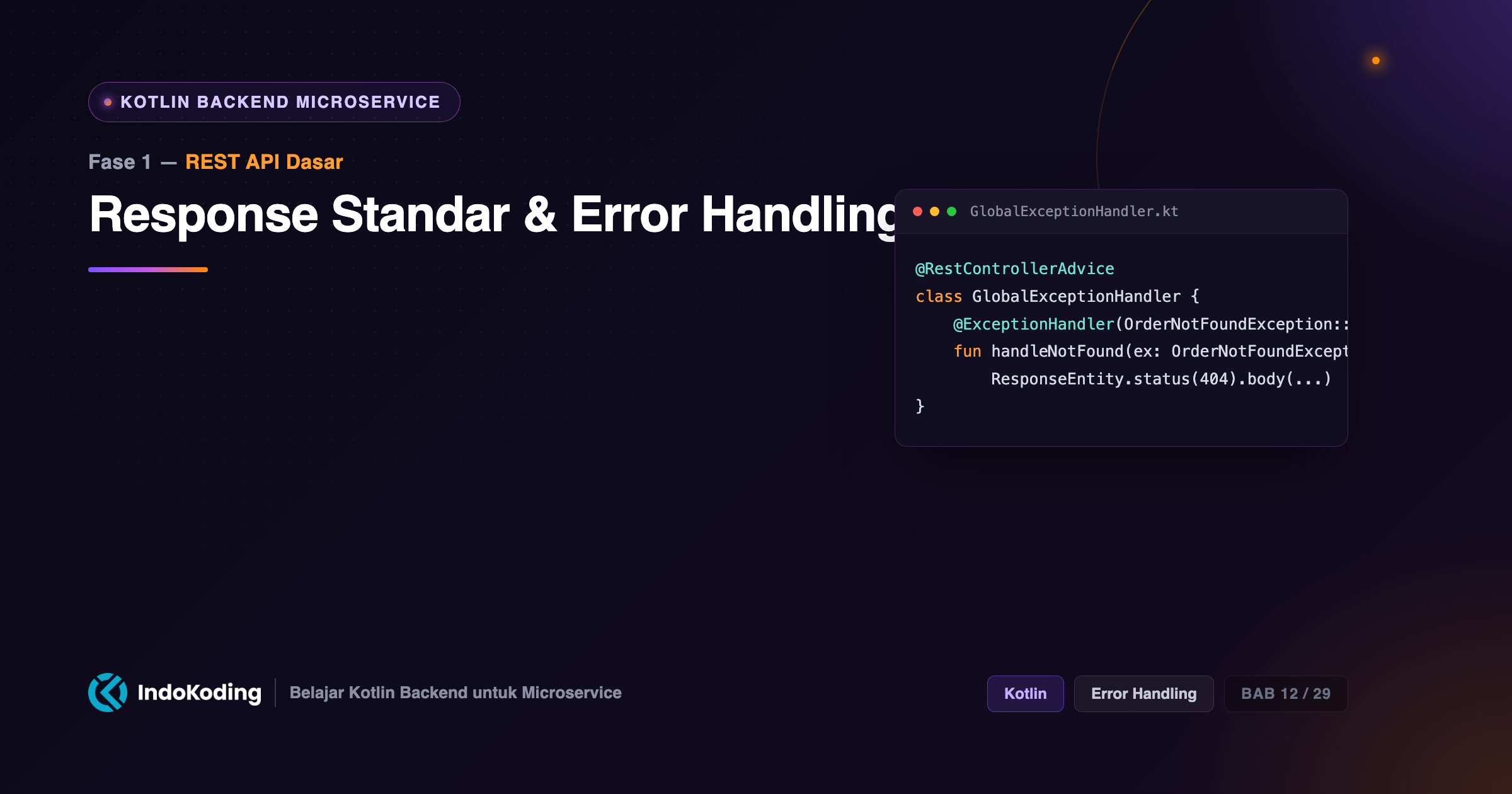 Response Standar & Error Handling