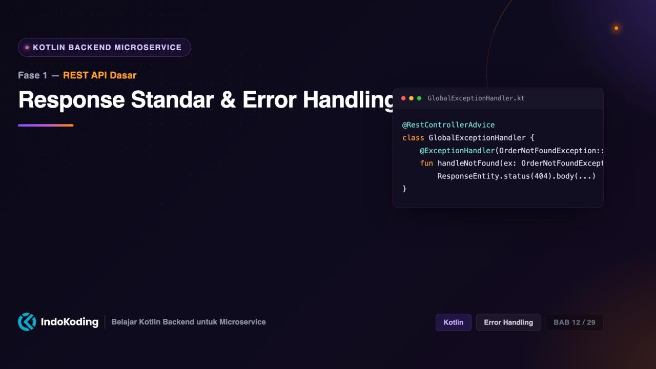 Response Standar & Error Handling