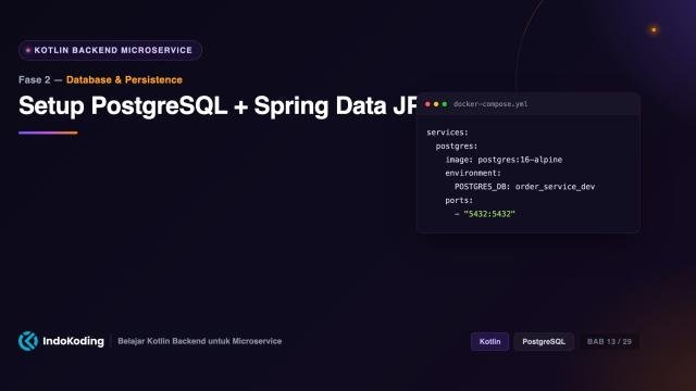 Setup PostgreSQL + Spring Data JPA