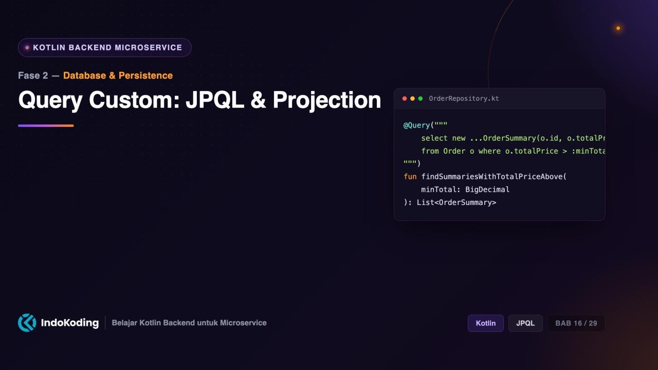 Query Custom - JPQL & Projection