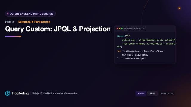 Query Custom - JPQL & Projection
