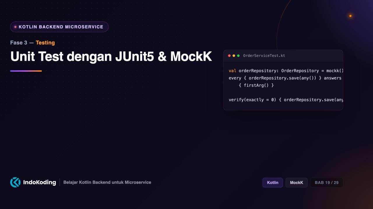 Unit Test dengan JUnit5 & MockK