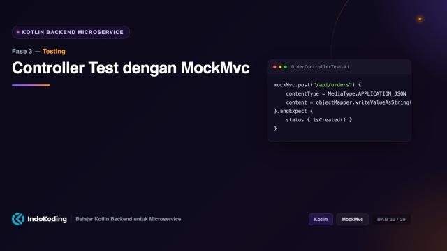 Controller Test dengan MockMvc