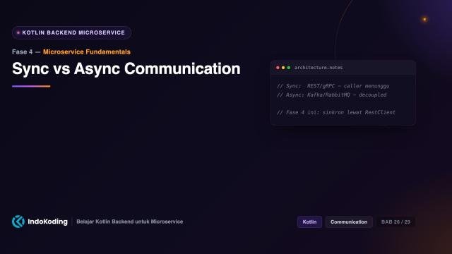 Sync vs Async Communication