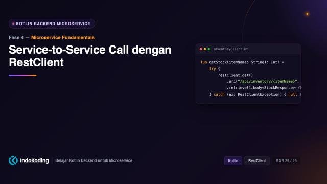 Service-to-Service Call dengan RestClient