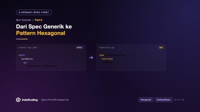 Part 6 - Dari Spec Generik ke Pattern Hexagonal