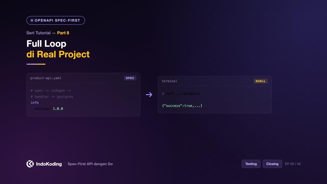 Part 8 (Selesai) - Full Loop di Real Project
